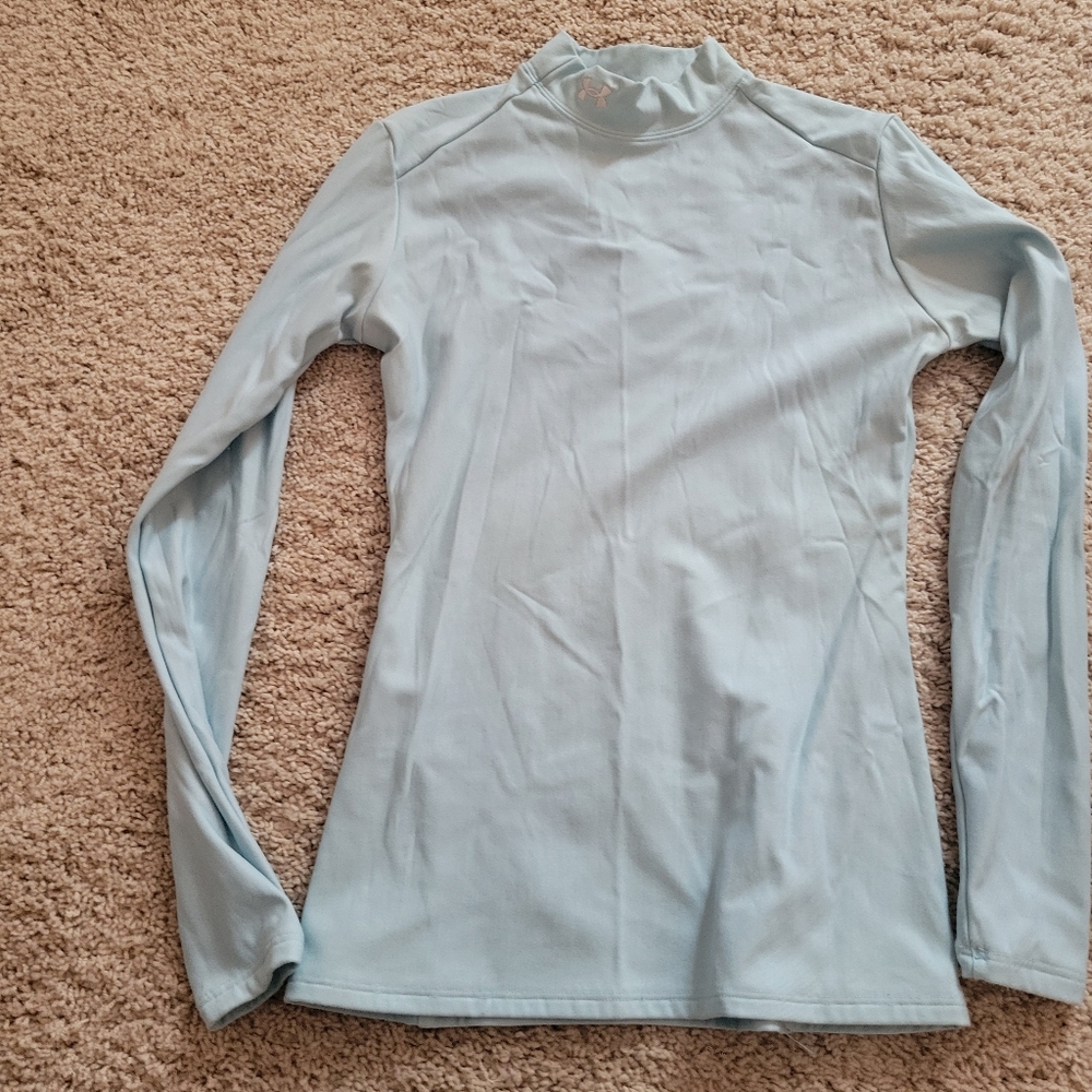 Under Armour Light Blue Long Sleeve Shirt Cold Gear